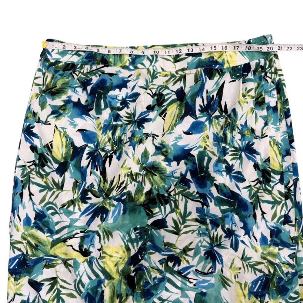 RipSkirt Hawaii Tropical Floral Wrap Skirt Length 3 Blue Green Womens Size XXL - Picture 6 of 7